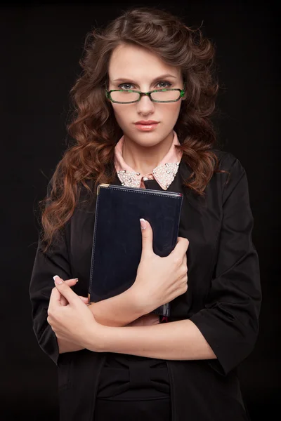 Businesswoman with book — Stock Photo, Image