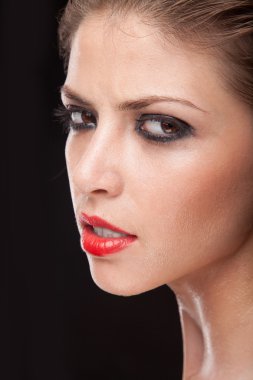 parlak bir cilt genç kız