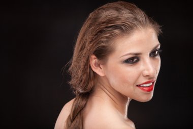 parlak bir cilt genç kız