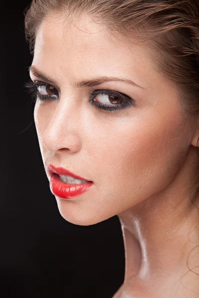 Young girl with shiny skin — Stock Photo, Image