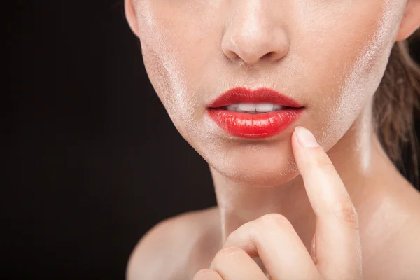 Young girl with shiny skin — Stock Photo, Image