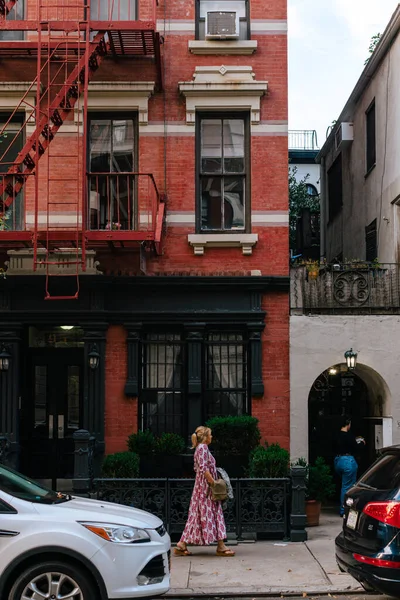 Klasické Staré Bytové Domy Greenwich Village New York City Soho — Stock fotografie