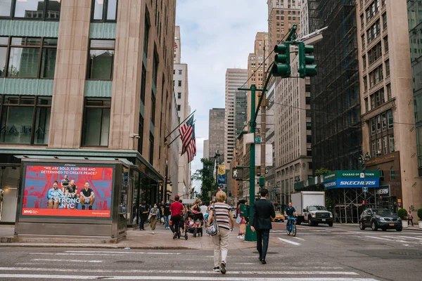 New York City Street Během Léta — Stock fotografie