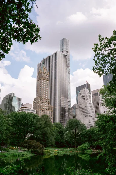 Άποψη Του Midtown Από Central Park Στη Νέα Υόρκη Central — Φωτογραφία Αρχείου