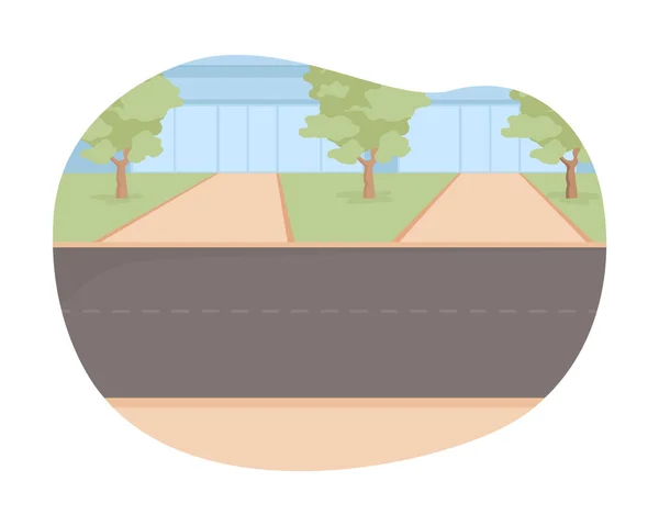 Städtische Straßeninfrastruktur Vektor Isolierte Illustration Asphaltierte Einfahrten Flaches Stadtbild Auf — Stockvektor