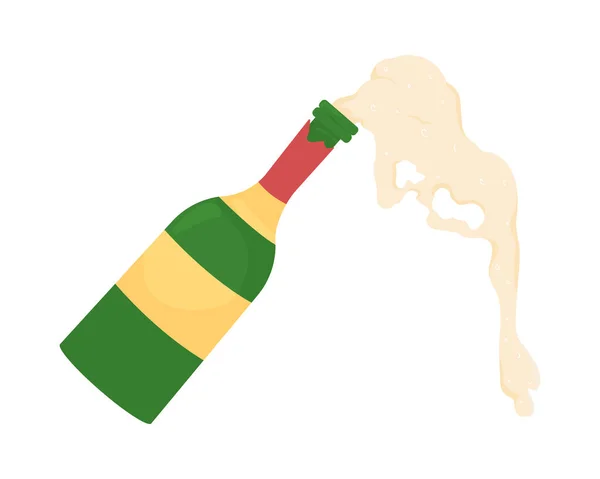 거품이이는 포도주를 물체에 흰색에 현실적 고립된 스타일의 알코올 그래픽 디자인 — 스톡 벡터