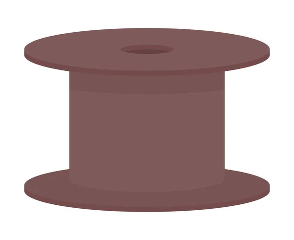 Decorative Spool Stand Semi Flat Color Vector Object Realistic Item — Stock Vector