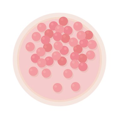 Kompakt toz topları yarı düz renk vektör nesnesi. Pembe gölgeli bir kap aç. Beyaz üzerine gerçekçi bir madde. Grafik tasarım ve animasyon için izole edilmiş modern çizgi film stili çizimi