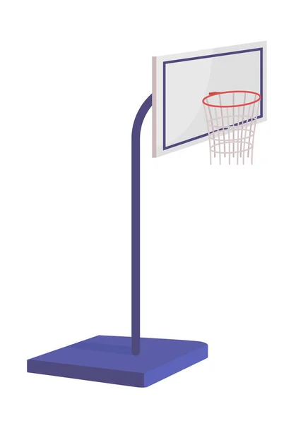 Basketbal Hoepel Staan Semi Vlakke Kleur Vector Item Realistisch Object — Stockvector