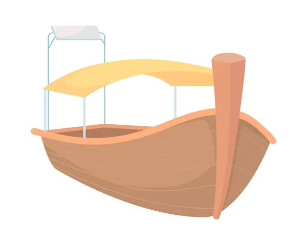 船篷半平色矢量物体 喜欢热带海洋 全身上下都是白色的用于网页平面设计和动画的航行旅行简单的卡通风格插图 — 图库矢量图片