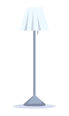 Standart lamba yarı düz renk vektör nesnesi. Tam boy beyaz. İç dizayn. Web grafik tasarımı ve animasyonu için basit karikatür biçimi çiziminin bir parçası