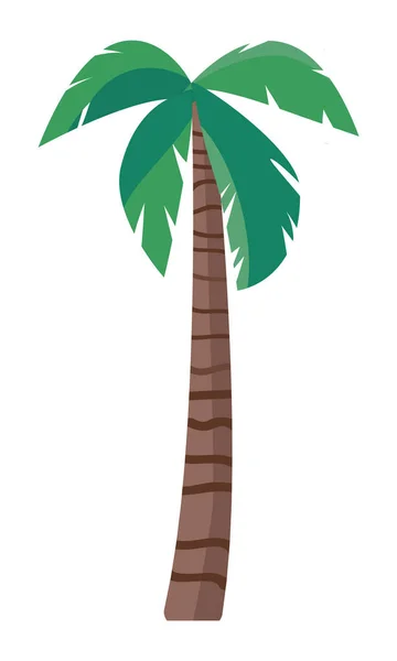 Palm Tree Semi Flat Color Vector Object Full Sized Item — Stock Vector