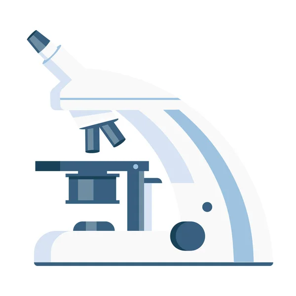 Microscope Semi Plat Couleur Vecteur Objet Agrandir Les Images Pièce — Image vectorielle