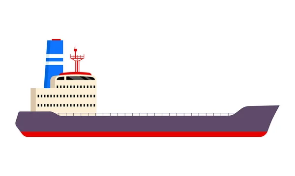 Корпус Морской Пехоты Корабль Полуплоского Цвета Векторный Объект Морской Транспорт — стоковый вектор