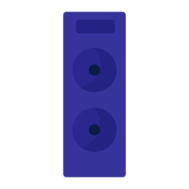 Yarı düz renk vektör nesnesi sözcüsü. Tam boy beyaz. Web grafik tasarımı ve animasyonu için ses kalitesi ve ses kalitesi artırılıyor