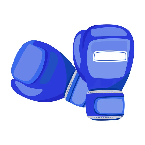 Boxhandschuhe Halb Flache Farbvektorobjekt Sportausrüstung Sportausrüstung Fitnessgerät Artikel Voller Größe — Stockvektor