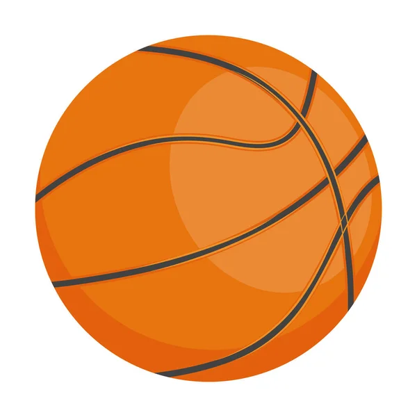 Basketbal Semi Vlakke Kleur Vector Object Sportuitrusting Sportuitrusting Fitness Gereedschap — Stockvector