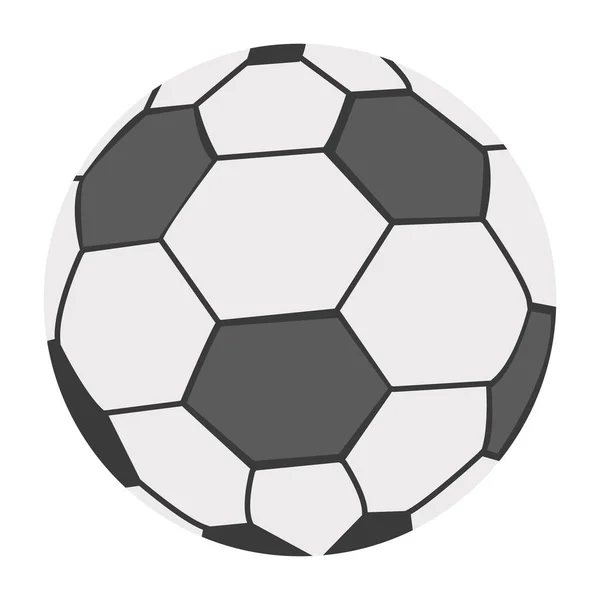 Soccer Ball Semi Flat Color Vector Object Sporting Equipment Sports — Stock Vector