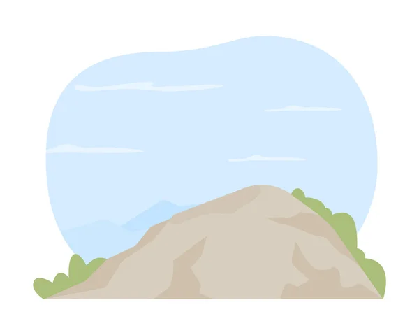 Mountain Peak Vector Isolated Illustration Summit Flat Landscape Cartoon Background — 스톡 벡터