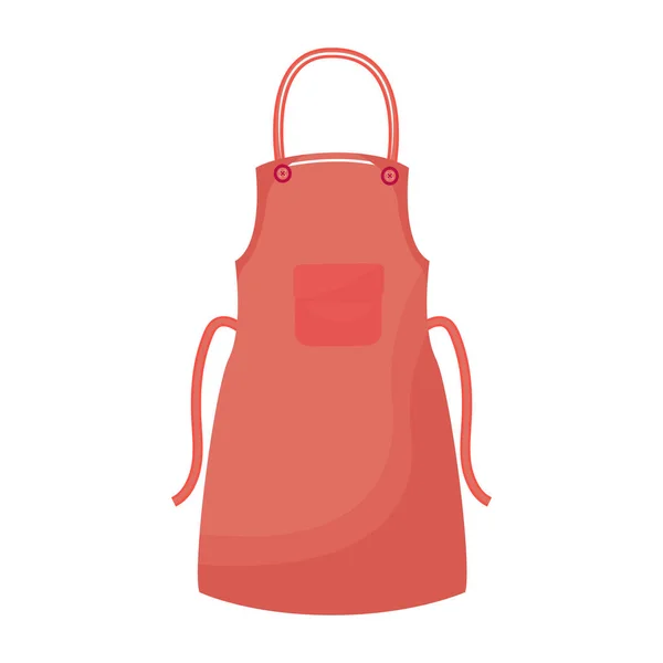 Red Apron Cooking Semi Flat Color Vector Object Full Sized — Stockvektor