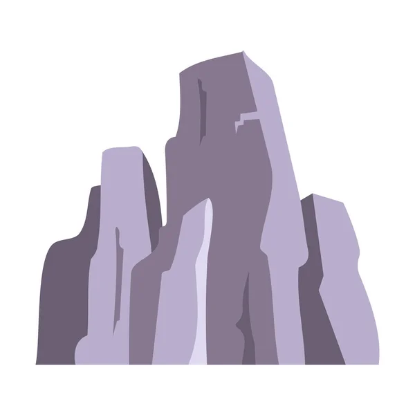 Mountain Peak Semi Flat Color Vector Object Full Sized Item — Vetor de Stock