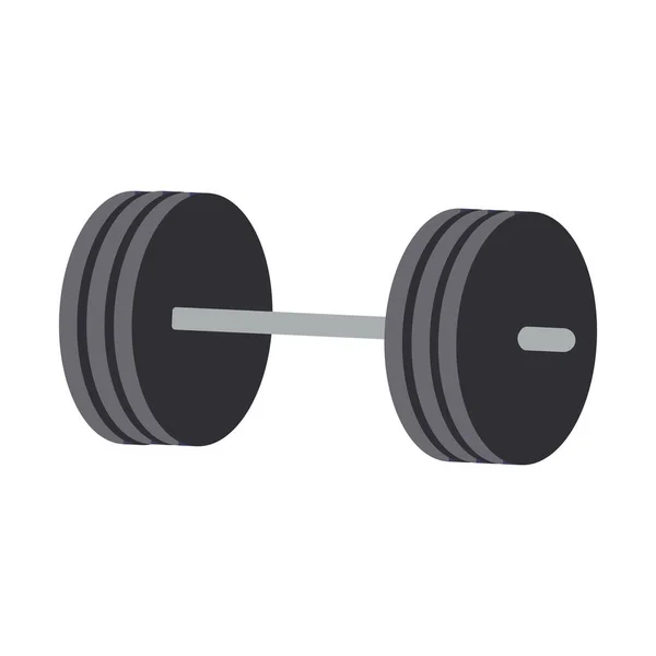 Dumbbell Semi Flat Color Vector Object Full Sized Item White — Stock Vector