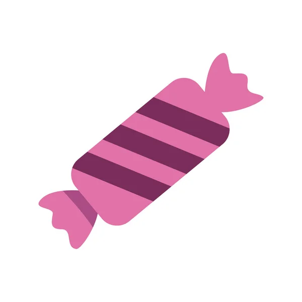 Bonbons Avec Enveloppement Rose Semi Plat Couleur Vecteur Objet Pièce — Image vectorielle