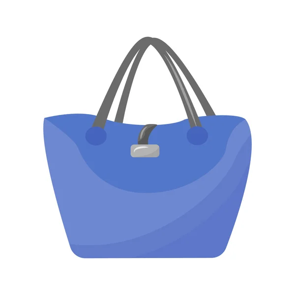 Blue Bag Semi Flat Color Vector Element Full Sized Object — ストックベクタ