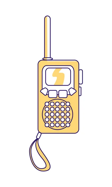 Bärbar Radiosändare Semi Platt Färg Vektor Element Fullstort Föremål Vitt — Stock vektor