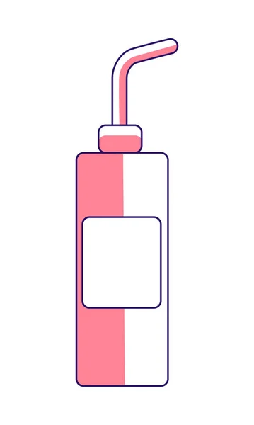 厨房用液体分配器 半平色矢量元件 白色上的全尺寸物体 油醋瓶简单的卡通风格图解 用于网页平面设计和动画制作 — 图库矢量图片
