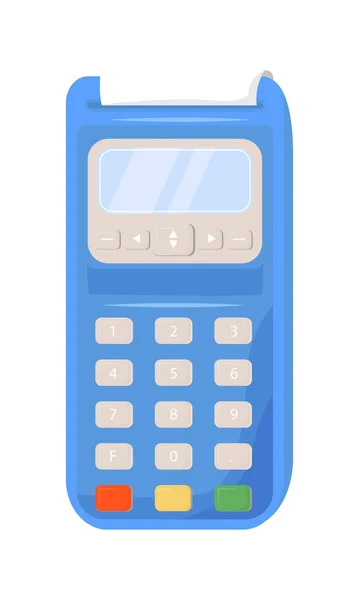 Payment Terminal Semi Flat Color Vector Object Full Sized Item — Stockvektor