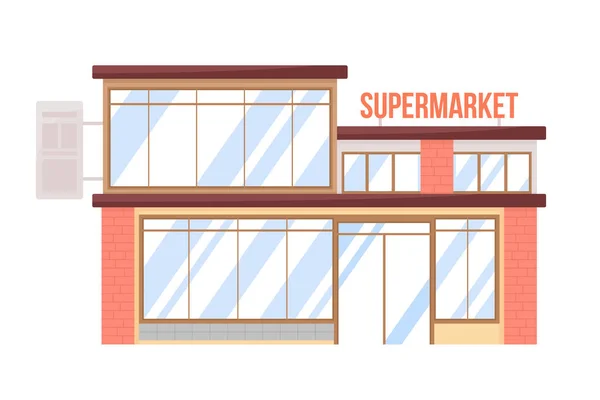 슈퍼마켓 수치이다 흰색으로 품목이다 그래픽 디자인 애니메이션을 그로우 스타일 — 스톡 벡터