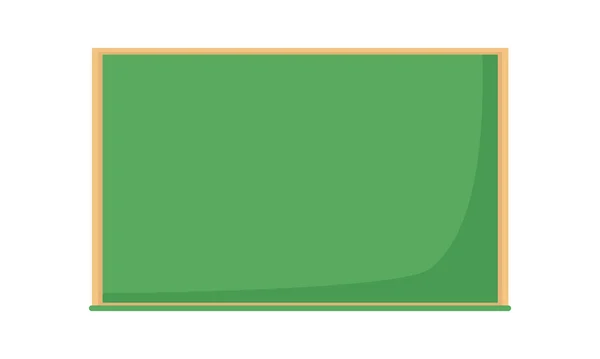 Зелена Дошка Шкільного Напівплоского Кольору Векторний Єкт Навчальний Матеріал Дошка — стоковий вектор
