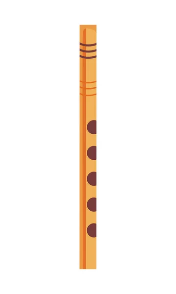 Griego Flauta Semi Plana Vector Color Objeto Artículo Tamaño Completo — Vector de stock