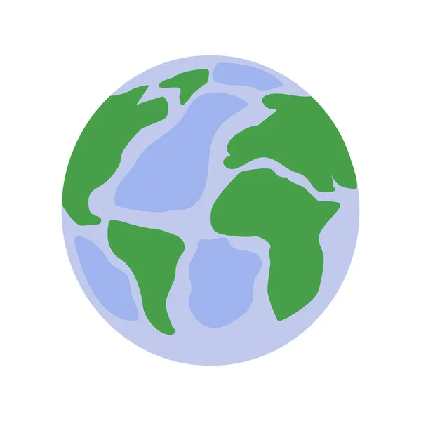 球面地图半平色矢量物体 全尺寸的白色项目 行星互动可视化 用于网页平面设计和动画的简单卡通风格图解 — 图库矢量图片