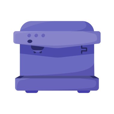 Ticari kahve makinesi yarı düz renk vektör nesnesi. Tam boy beyaz. Ofis için yemek pişirme aleti. Kahve makinesi. Web grafik tasarımı ve animasyonu için basit çizgi film stili çizimi