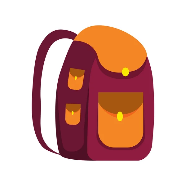 Backpack Traveling Abroad Semi Flat Color Vector Object Full Sized — ストックベクタ