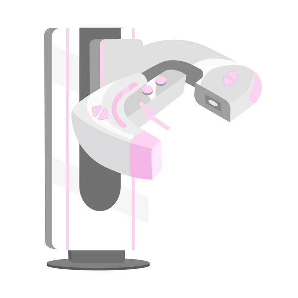 Mammography Machine Semi Flat Color Vector Object Women Health Checkup — Vettoriale Stock