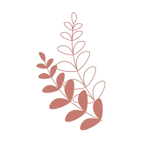 Branches Leaves Semi Flat Color Vector Decor Element Flora Botany — Διανυσματικό Αρχείο