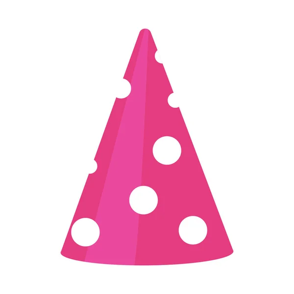 Dotted Party Cone Semi Flat Color Vector Object Accessory Holiday — Διανυσματικό Αρχείο