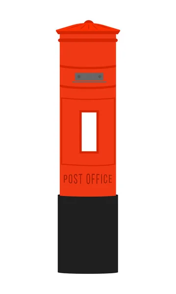 Vintage Letterbox Post Office Semi Flat Color Vector Object Street — 图库矢量图片