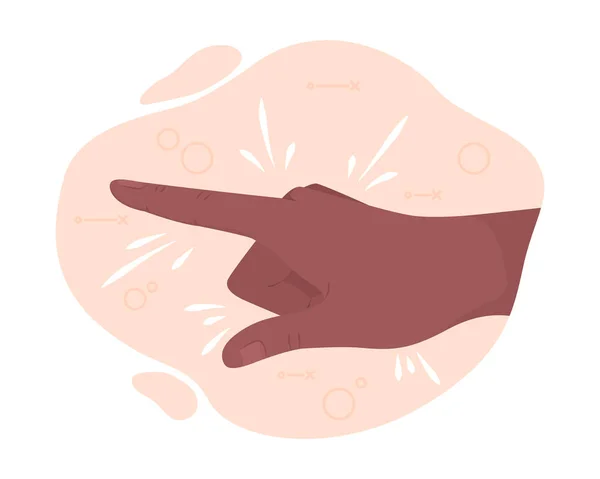 Index Finger Vector Isolated Illustration Drawing Someone Attention Flat Hand — Stockvector