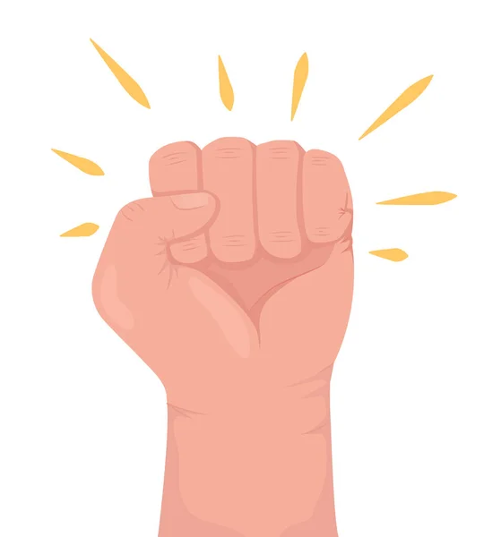 Activist Semi Flat Color Vector Hand Gesture Editable Pose Human — Vector de stock