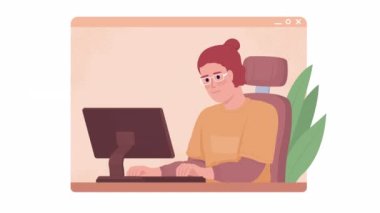 Animasyon izole programcı. Alfa kanallı 4K video görüntüleriyle donatılmış düz 2D karakter. Uzaktan yazılım geliştiricisi. Kod işi yazıyorum. Cep telefonu, web sitesi ve sosyal medya için renkli animasyon