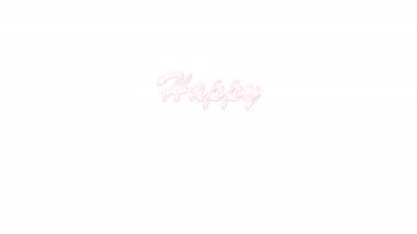 Animasyon mutlu düğün metni şablonu. Karı ve kocaya tebrikler. Alfa kanallı HD video görüntüleri. Kartpostal, kart ve afiş için kısa bir animasyon. Kullanılan Playball Düzenli yazı tipi