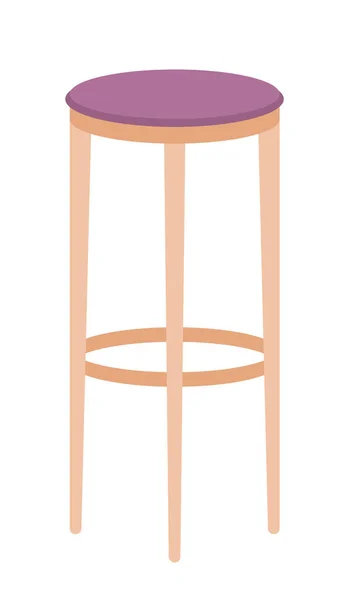 Silla Bar Semi Plana Vector Color Carácter Artículo Tamaño Completo — Vector de stock