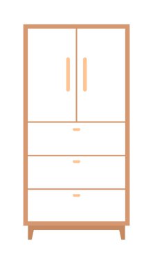 Ofis kabini yarı düz renk vektör nesnesi. İç güvenlik. Düzenlenebilir öge. Tam boy beyaz. Web grafik tasarımı ve animasyonu için basit mobilya çizimi