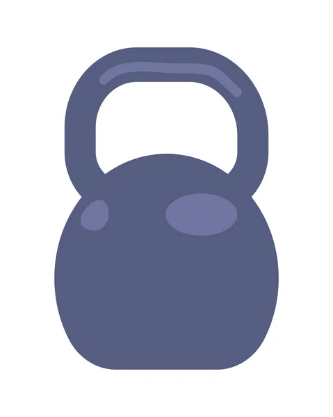 Kettlebell Semi Objeto Vetorial Cor Plana Inventário Desportivo Elemento Editável — Vetor de Stock