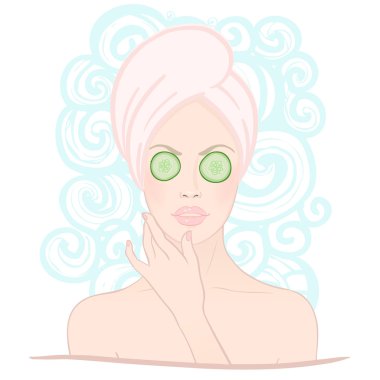 spa salonda güzel kadın