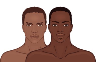 Afrikalı-Amerikalı genç adamın yüzü.